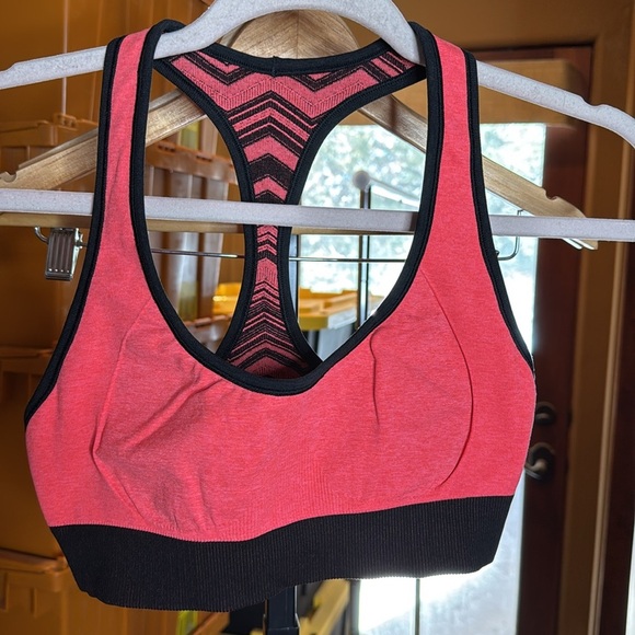 Lululemon Ebb & Flow Racerback Bra Reversible Heathered Electric Coral Size 4 - Picture 10 of 12